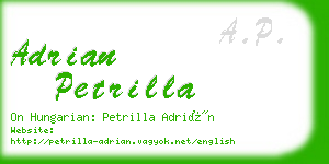 adrian petrilla business card